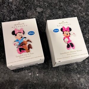 Hallmark Keepsake - 2 Minnie Mouse Ornaments